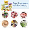 Vaso Avena Overnight 500ml 4PCS Tapa Hermética sin BPA