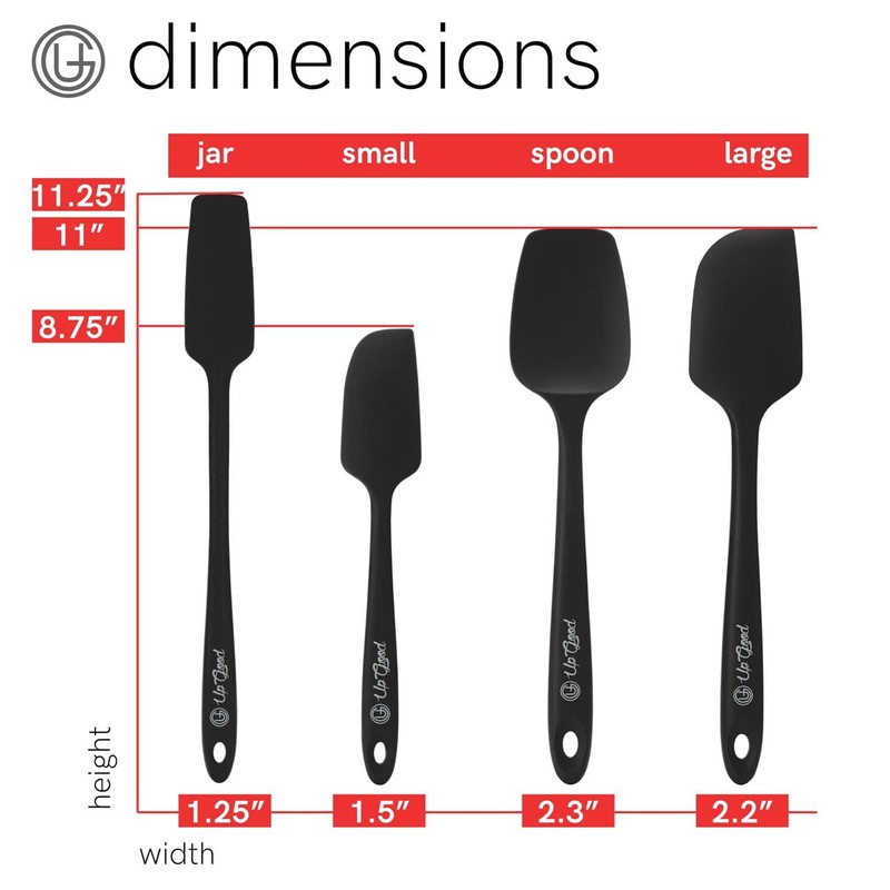 UpGood Silicone Spatula Set 600°F - High Heat Resistant Nonstick,
