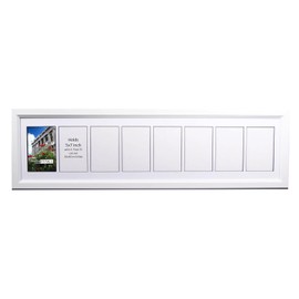 Creative Picture Frames 8 Opening Glass Face White Picture Frame To Hold 5 By 7 Inch Photographs Including 10X40-Inch White Mat Collage