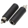KAUMO 6.35mm Mono Phone Plug (Female) to RCA Pin Male