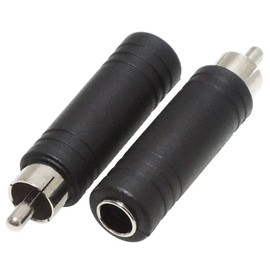 KAUMO 6.35mm Mono Phone Plug (Female) to RCA Pin Male Converter Plug (1 piece)