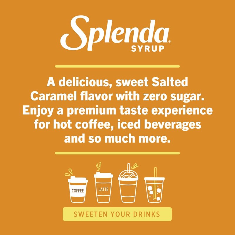 Splenda Coffee Syrup, Salted Caramel, Sugar Free, Flavored Liquid Syrups