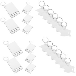 LOGOFUN 22pcs Graduation Sublimation Blank Keychain 2024 Graduation Sublimation Keyring Graduation Heat Transfer Keychain for Present Making