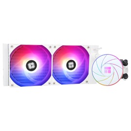 Thermalright Aqua Elite 240 White ARGB Liquid CPU Cooler, 240 Cooling Row Size, Double PWM Fans,1550RPM Speed,for AMD/AM4/AM5,Intel LGA1150/1151/1155/1156/1200/2011/1700/1851(White)