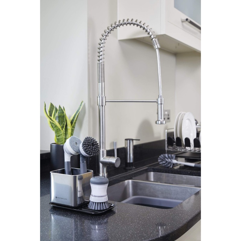 MasterClass Soap Dispensing Dish Brush - Small Round Brush with