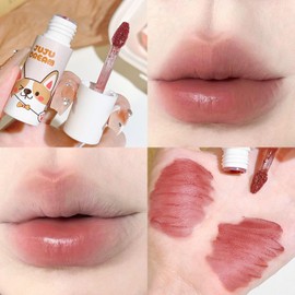 Labial Líquido Mate, Brillo Cristalino No Pegajoso, Tinte de Labios de Larga Duración e Impermeable, Brillo Labial Ligero como el Agua (#04)