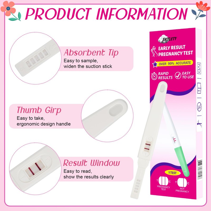Skylety 3 Pack Fake Pregnancy Test Prank Kit - April