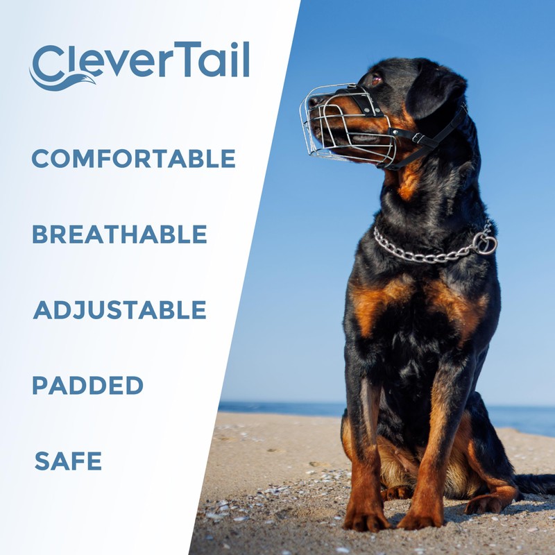 Dog Metal Muzzle for Large Sized Dogs – Heavy Duty