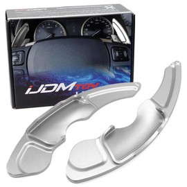 iJDMTOY Silver/Gunmetal Grey CNC Billet Aluminum Larger Paddle Shifter Extensions Compatible with Lexus IS250 IS300 IS350 RC350 RC300 NX300 NX200t CT200h, etc