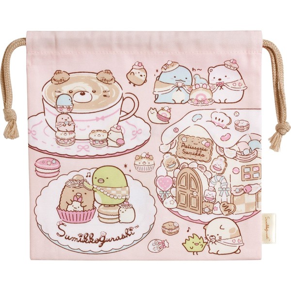 San-X Sumikko Gurashi CA20102 "Cat Kyodai to Okashiya-san" Drawstring Bag