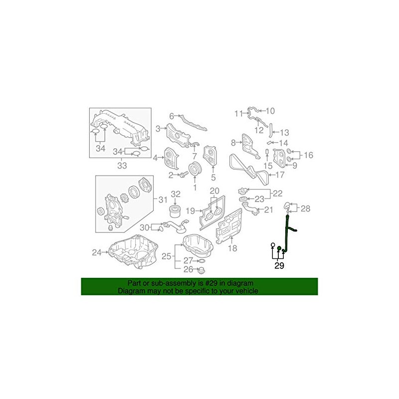 Subaru 15144AA011 Oil Dipstick Guide