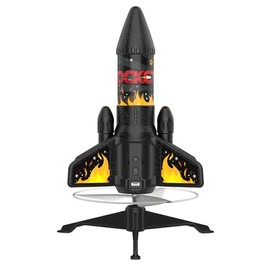 Rocket Launcher for Kids, 200 ft Self Launching Motorized Rocket Toy with LED and Safety Parachute Land, Outdoor Toys Cool Birthday for Boys Ages 8-12 (Orange)