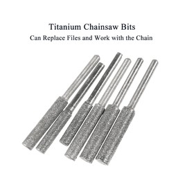 Grinding Stone File, 4.8mm Drill Grinding Stone File, Titanium Plated Chainsaw Diamond Chainsaw Sharpener Burr Grinding Stone File for Precise Quick Easy Sharpening of Chain Saw Blade