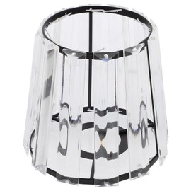 UKCOCO Clear Crystal Lightshade: Stepped Crystal Glass Lampshade E27 Shade for Wall Sconce Pendant Table Light