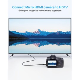 4K Micro HDMI to DP Cable 3.3FT, High Speed Uni-Directional 4K@60Hz/2K@120Hz Micro HDMI to Displayport Cord, Support Camera, Laptop, Tablet, Paid, Graphics/Video Card, Raspberry Pi Zero W