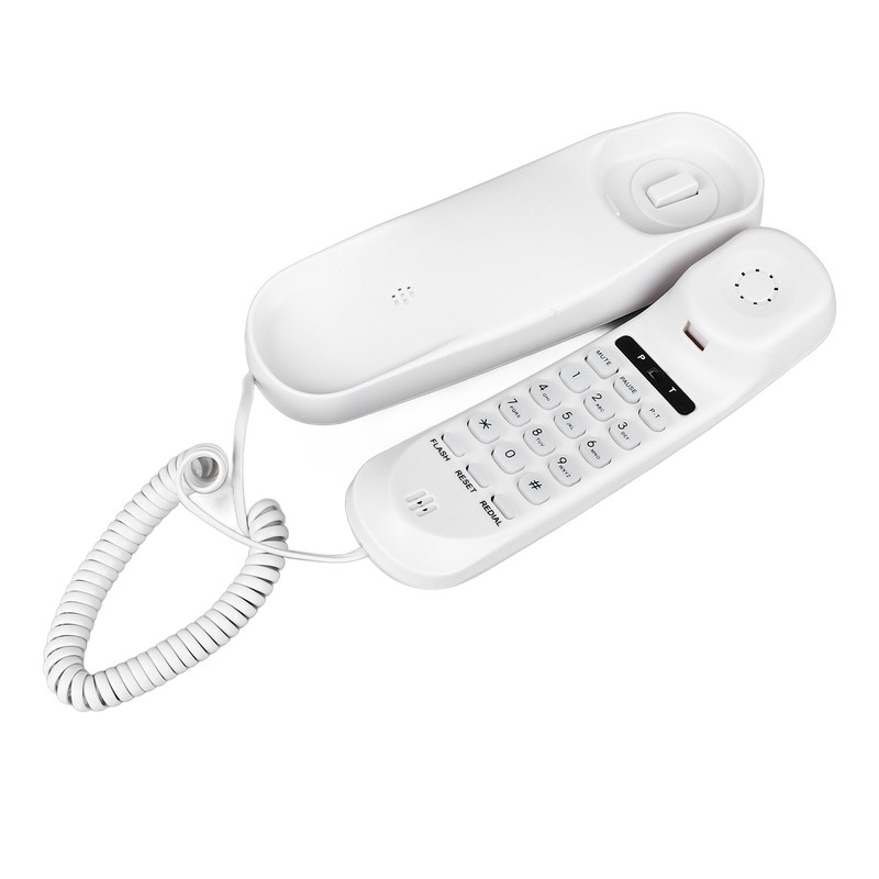 Wall Mountable Telephone Multifunctional Clear Sound Corded Landline Phone for
