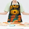 CMNIM Sunflower Apron for Gardening, Cooking, Kitchen, Chef, Baking -