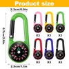 Heveer Compass with Carabiner Hook Compass Keyring Colourful Mini Compass