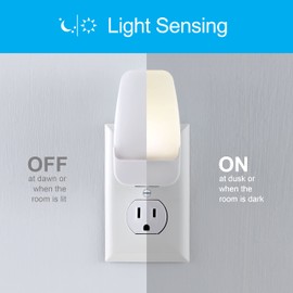 GE LED Night Light, Plug-in, Dusk to Dawn Sensor, Warm White, Ambient Lighting, Ideal for Kids and Adults Bedroom, Bathroom, Nursery, Hallway, Kitchen, 46882, 4 Pack
