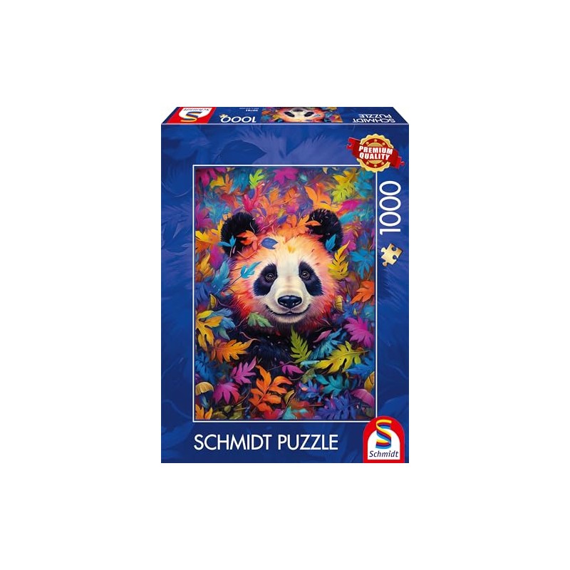 Schmidt Spiele 59781 Panda Bear in Rainbow Forest 1000 Piece