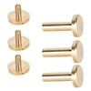 50 Set Binding Rivet Round Flat Head Brass Slot Screw