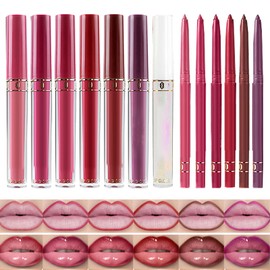 Lip Color | Vibrant Lip Liner Glossy Color,Hydrating Long-Lasting Transfer-Proof Waterproof Makeup Tool for Smooth Coverage Weddings Festive Parties Outdoor Events