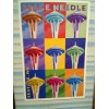 PHOTO POST CARD IN BRIGHT COLORS SPACE NEEDLE SEATTLE WASHINGTON
