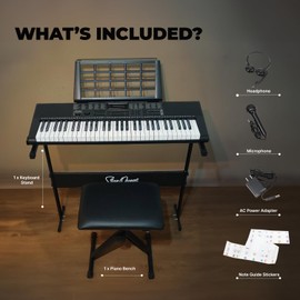 StarQuest SQ-KB61KEP 61-Key Portable Electronic Keyboard – Digital Piano for Beginners and Experienced Musicians, Multi-Functional, Premium Sound Quality