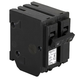 Schneider Electric - Homeline Mini Circuit Breaker, 15A, 2 Pole, 120/240VAC, 10kA AIR, Standard Type, Plug-in, UL, HACR Rated Breaker Application, Screw Clamp Terminal Electrical Connection