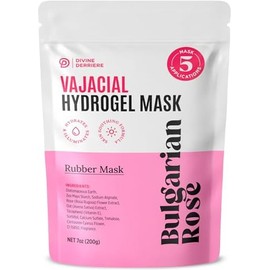Mascarilla de hidrogel Vajacial, mascarilla modeladora de goma prémium con pétalos de rosa búlgara, mascarillas de lámina de hidrogel súper