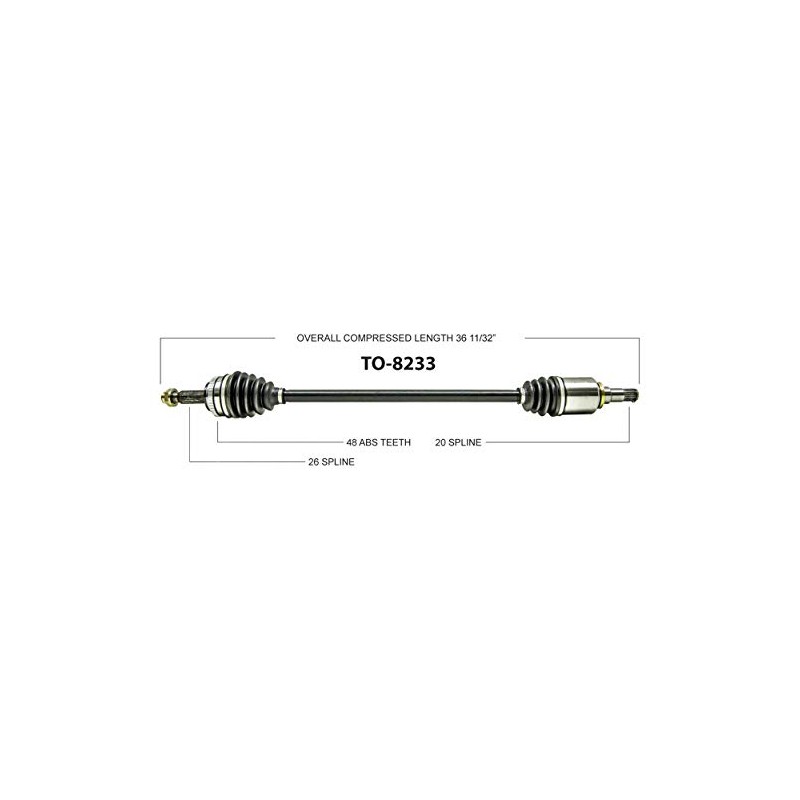 TrakMotive TO-8233 CV Axle