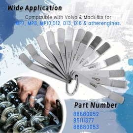 ZHENYUAN 88880053 Feeler Gauge Jake Brake Tools Set Compatible with Volve Mack MP7 MP8 MP10 D12 D13 D16 Engines Intake and Exhaust Valve Adjustment Kit (14 PCs) 88880053 88880052 85111377