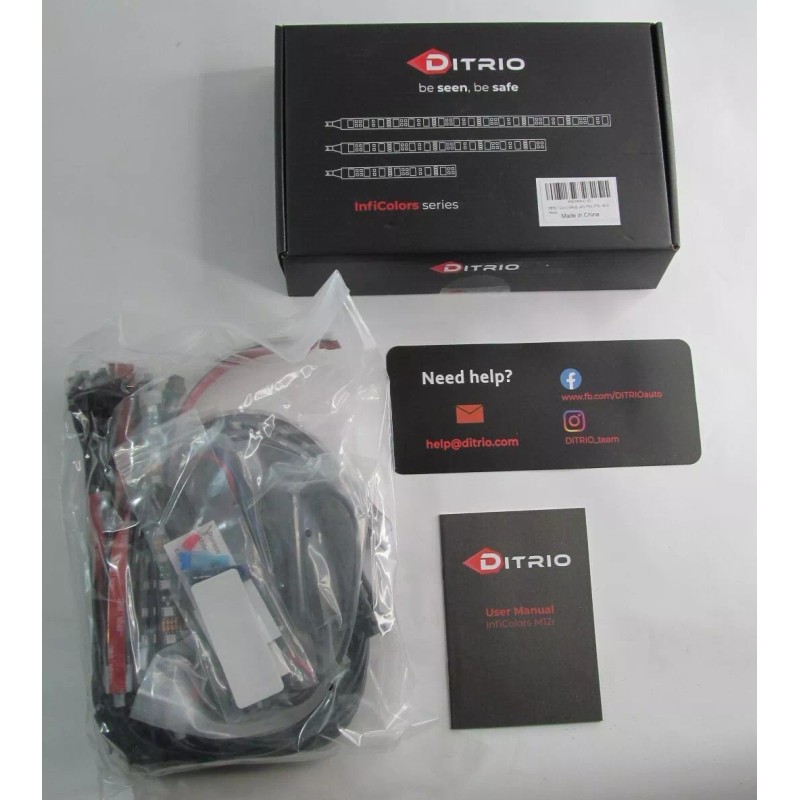 DITRIO M12R UNDERGLOW MULTICOLOR 12pc LED STRIP LIGHT KIT FOR