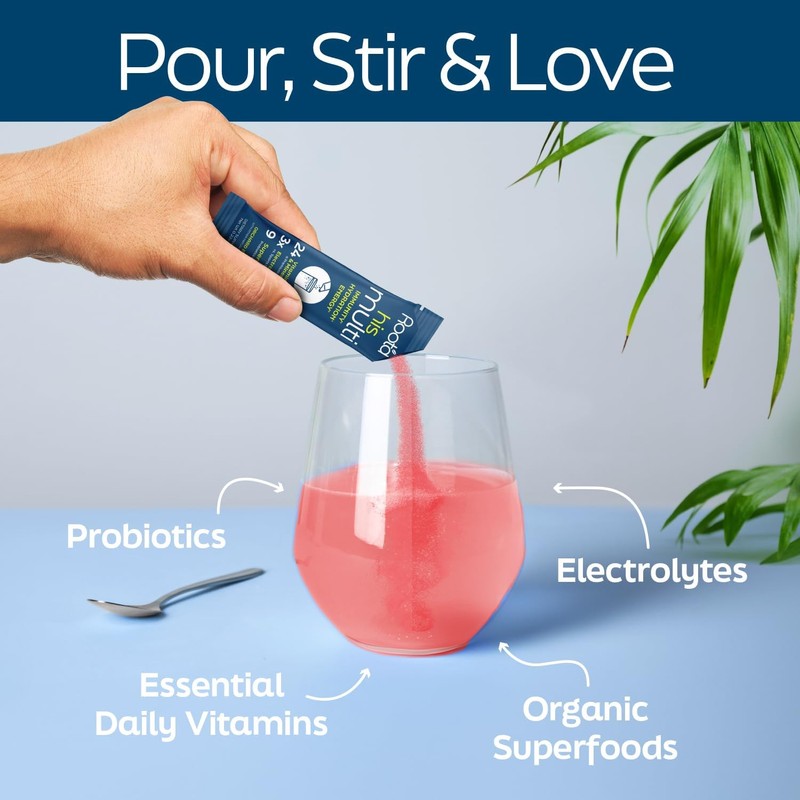 Root'd Multivitamin Powder with 3X Electrolytes for Men - 24