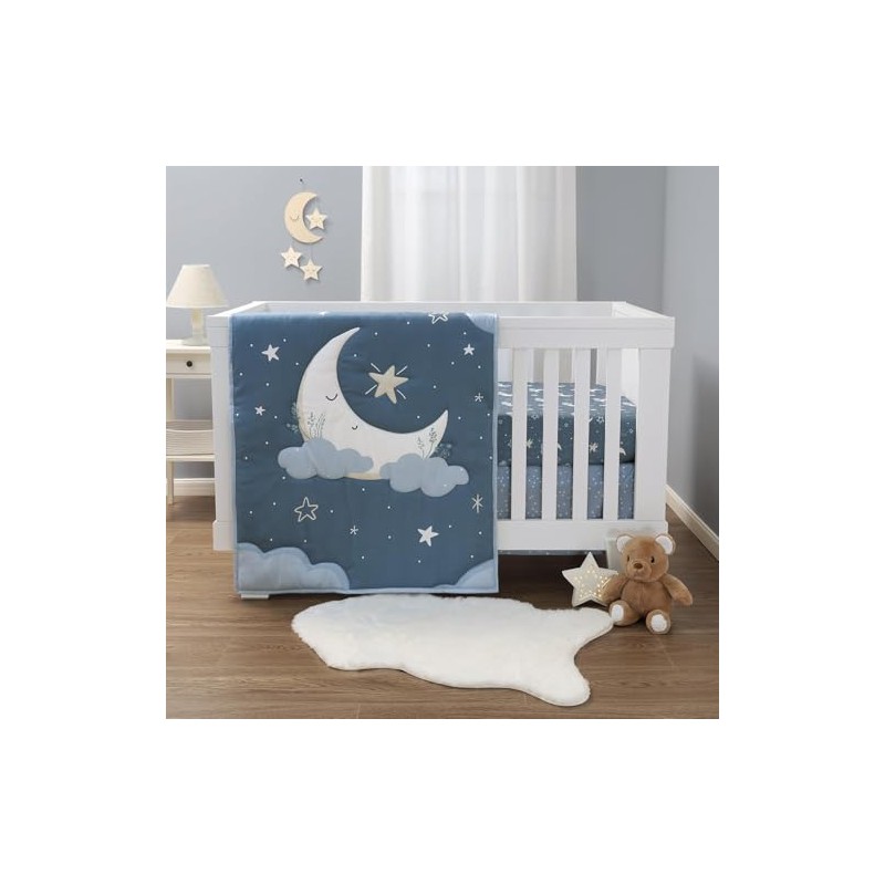 The Peanutshell 3 Piece Celestial Serenity Baby Crib Bedding Set