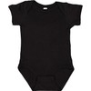 Rabbit Skins Infant Fine Jersey Lap Shoulder Bodysuit (Black) (NB)