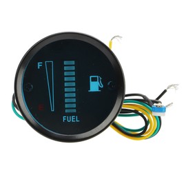 Motorcycle Fuel Level Gauge 52mm Housing Diameter LED Light Display Fuel Tank Fuel Level Meter 12V Green Light