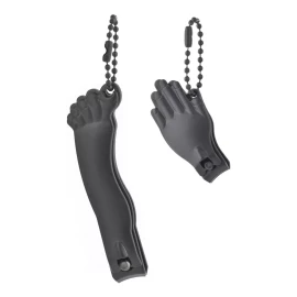 Kikkerland Cortauñas Color Negro En Forma De Pie Y Mano 2 Pzas