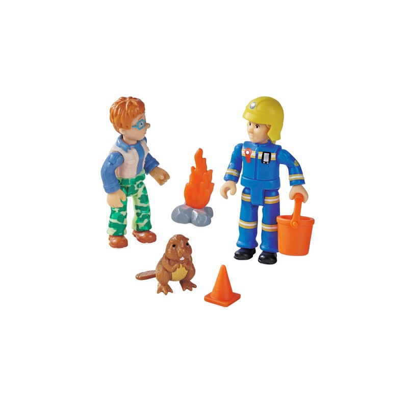 Simba Fireman Sam Figures Twin Pack - 2 Movable Collectible
