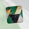 Square Single Coaster - Art Deco Green Marble Effect New