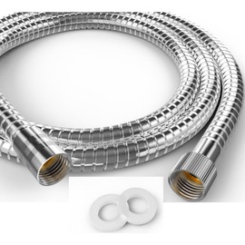 Shower Hose 1.75m with High Flow Large Bore Chrome Finished- Fits Most Handsets