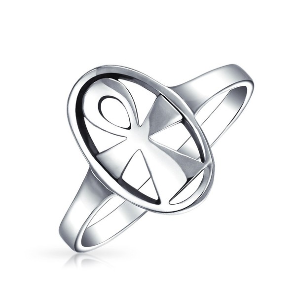 Eternal Key Of Life Religious Oval Signet Egyptian Ankh Cross