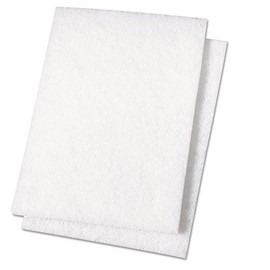 Boardwalk 98BWK LD 6 in. x 9 in. Light Duty Scour Pad - White (20/Carton)
