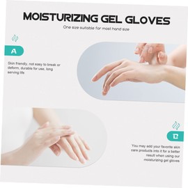 Beavorty 1pair Moisturizing Gel Gloves for Women Protective Hand Treatment Spa Quality Hydrating Gloves for Dry Cracked Hands Knitted Design for Comfort and Care for Daily Use and Pampering