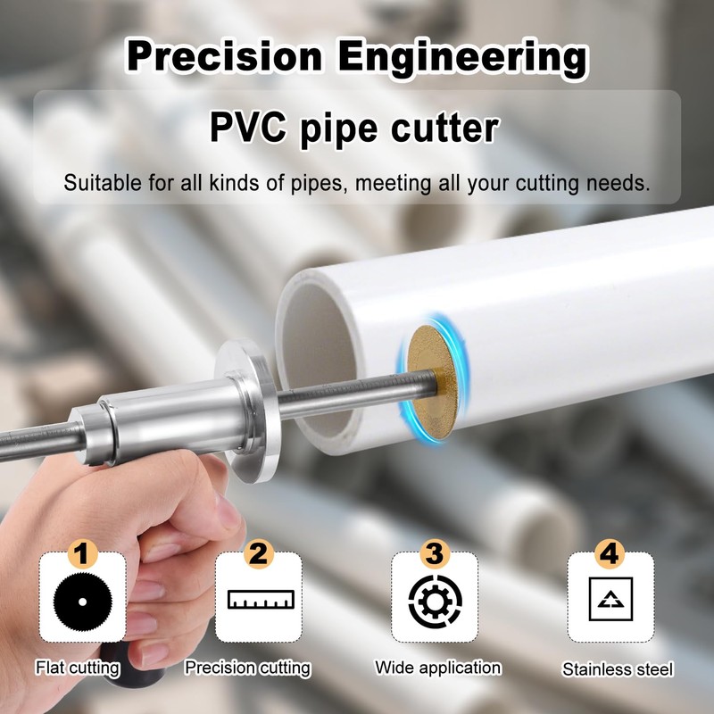 PVC Pipe Inside Cutter with Diamond Grit Wheel & Handle,