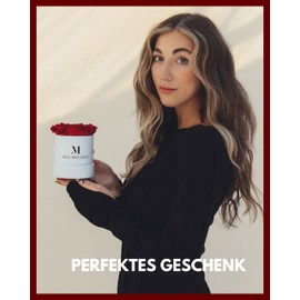 Mia Milano Rose Box with Infinity Roses, Valentine's Day Gift, 3 years shelf life