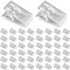 fogman Plastic Mini Transparent Clips, Office, School, Exhibition, Decoration, Simple,