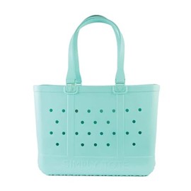 Simply Southern Large Simply Tote Bag - All Waterproof Sandproof Beach Utility - Everyday Tote (Seafoam)