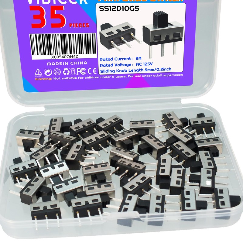 35PCS Micro Mini Slide Switch Toggle SPDT Switches 1p2t 2