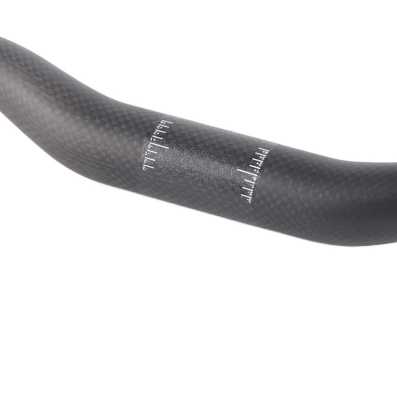 Bicycle Riser Handlebar Matt Black 3K Carbon Fiber Integrated Light